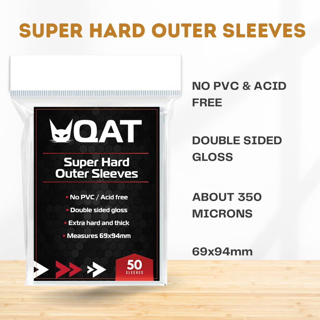 Super Hard Outer Sleeves for Standard Size Cards (69x94mm)