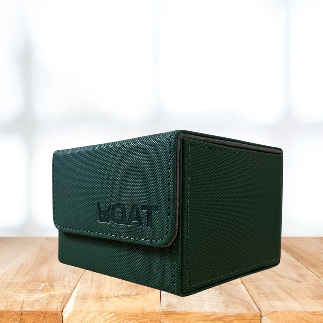 [QAT] Deck Box XL.  Holds 1x Mini Snap + 99 TRIPLE sleeved cards + Tokens.  Leather material and magnetic cover.